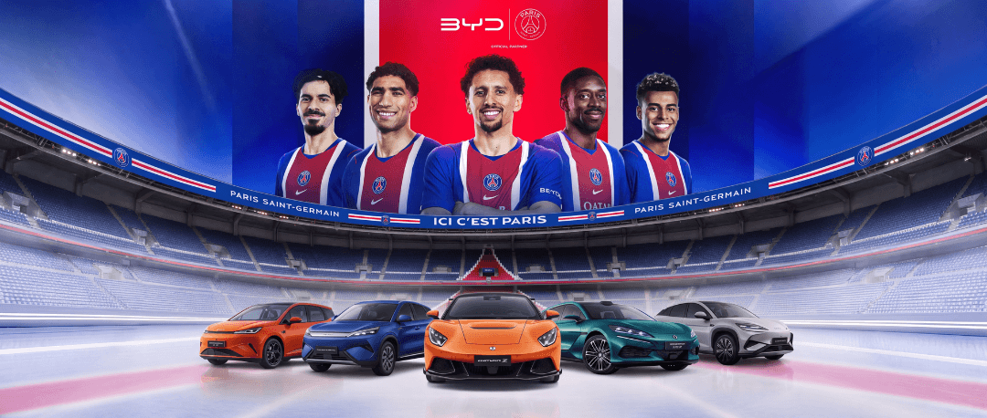 BYD تصبح شريكًا عالميًا لنادي باريس سان جيرمان حتى 2029